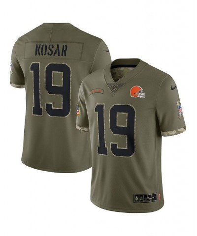 Men's Bernie Kosar Olive Cleveland Browns 2022 Salute To Service Retired Player Limited Jersey $69.56 Jersey