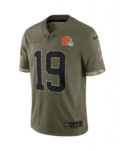 Men's Bernie Kosar Olive Cleveland Browns 2022 Salute To Service Retired Player Limited Jersey $69.56 Jersey