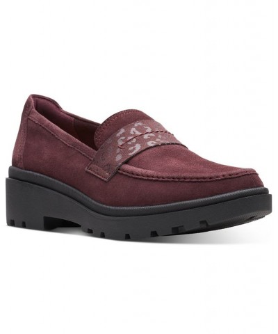 Women's Calla Ease Slip-On Loafer Flats Red $45.78 Shoes