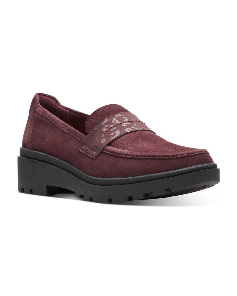 Women's Calla Ease Slip-On Loafer Flats Red $45.78 Shoes