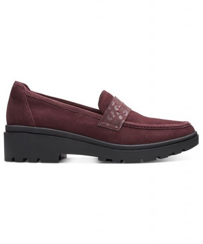 Women's Calla Ease Slip-On Loafer Flats Red $45.78 Shoes