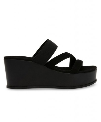 Women's Vai Slip-On Platform Sandals Black $31.60 Shoes