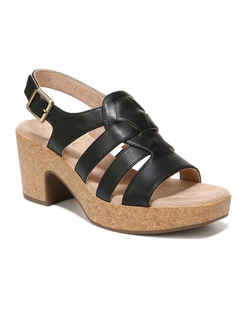 Aki Platform Sandals Black $41.42 Shoes