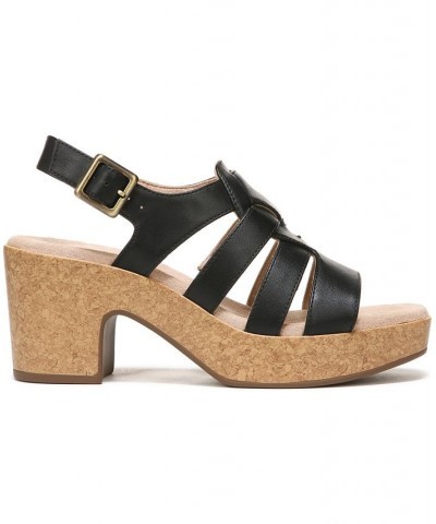 Aki Platform Sandals Black $41.42 Shoes