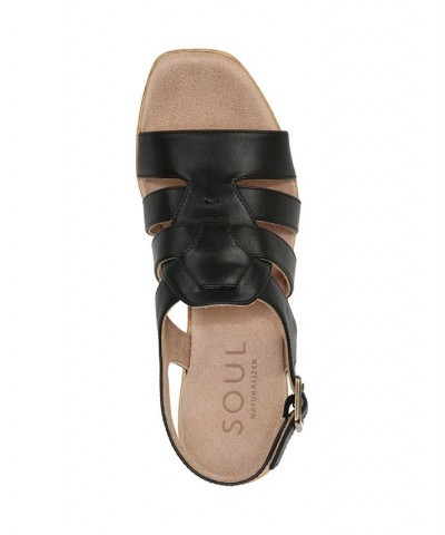 Aki Platform Sandals Black $41.42 Shoes