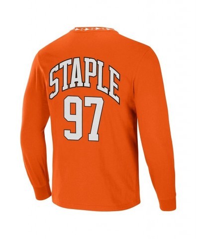 Men's NFL X Staple Orange Cleveland Browns Core Long Sleeve Jersey Style T-shirt $22.09 T-Shirts