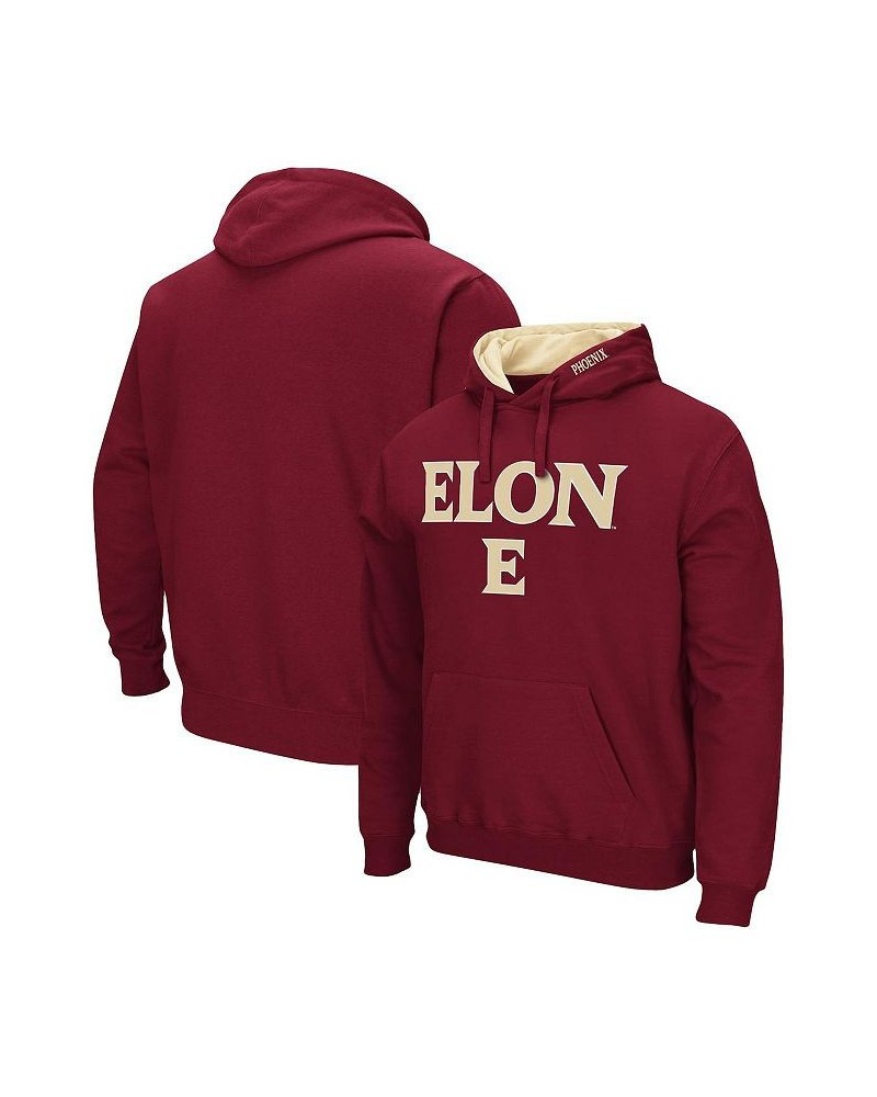 Men's Maroon Elon Phoenix Isle Pullover Hoodie $25.49 Sweatshirt