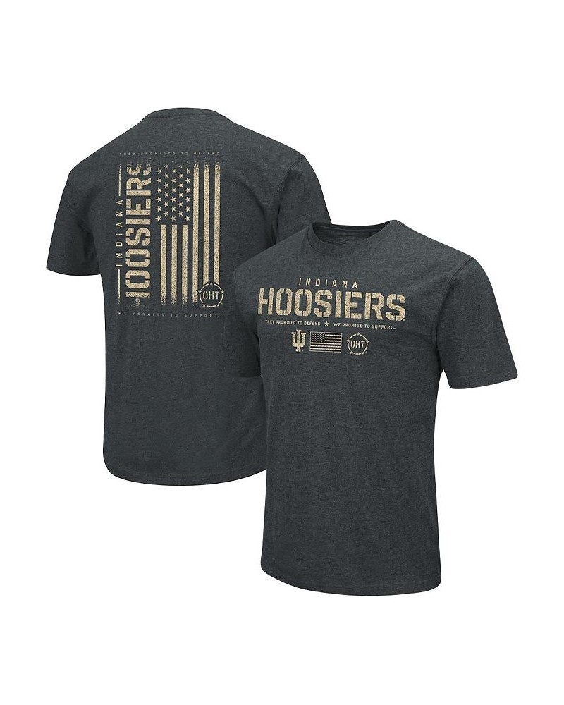 Men's Heathered Black Indiana Hoosiers OHT Military-Inspired Appreciation Flag 2.0 T-shirt $23.39 T-Shirts