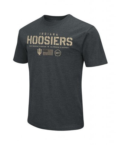 Men's Heathered Black Indiana Hoosiers OHT Military-Inspired Appreciation Flag 2.0 T-shirt $23.39 T-Shirts