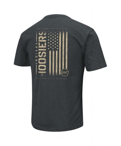 Men's Heathered Black Indiana Hoosiers OHT Military-Inspired Appreciation Flag 2.0 T-shirt $23.39 T-Shirts