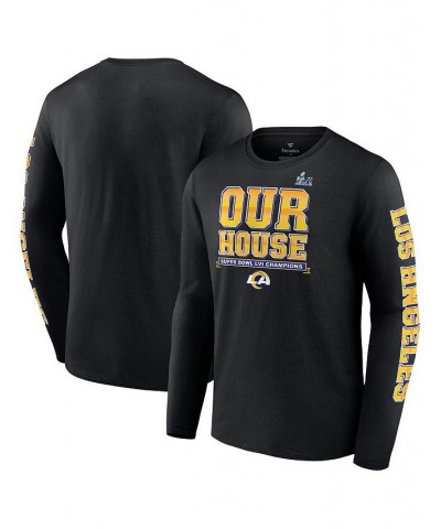 Men's Branded Black Los Angeles Rams Super Bowl LVI Champions Hometown Audible Long Sleeve T-shirt $20.70 T-Shirts