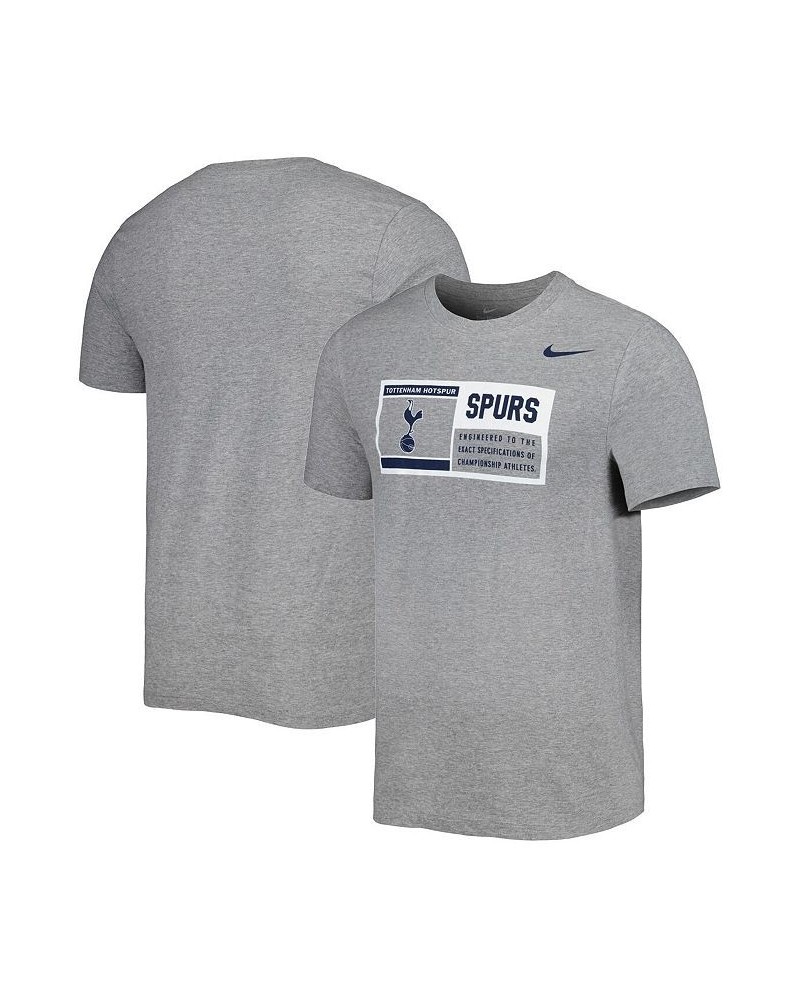 Men's Heather Gray Tottenham Hotspur Jock Tag Performance T-shirt $18.40 T-Shirts