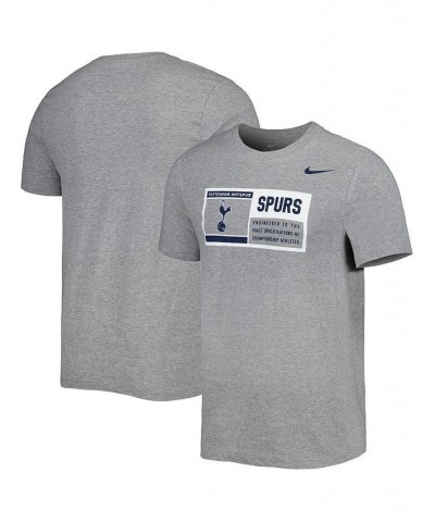 Men's Heather Gray Tottenham Hotspur Jock Tag Performance T-shirt $18.40 T-Shirts