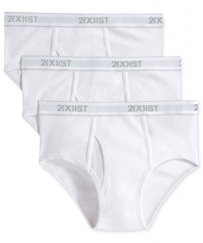 Fly Front Men's Cotton Briefs, 3-Pack White $23.94 Underwear