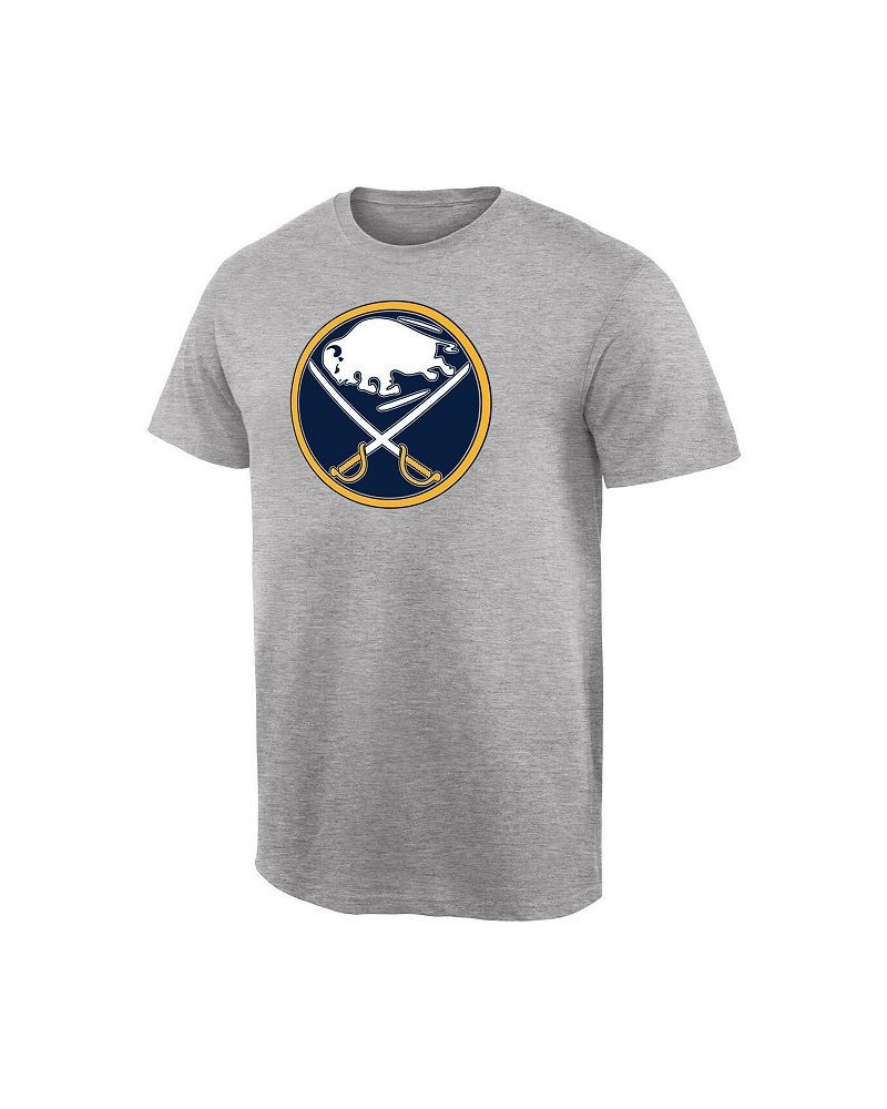 Men's Ash Buffalo Sabres Team Primary Logo T-shirt $15.95 T-Shirts