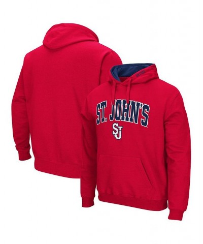 Men's Red St. Johns Red Storm Arch and Logo Pullover Hoodie $30.24 Sweatshirt