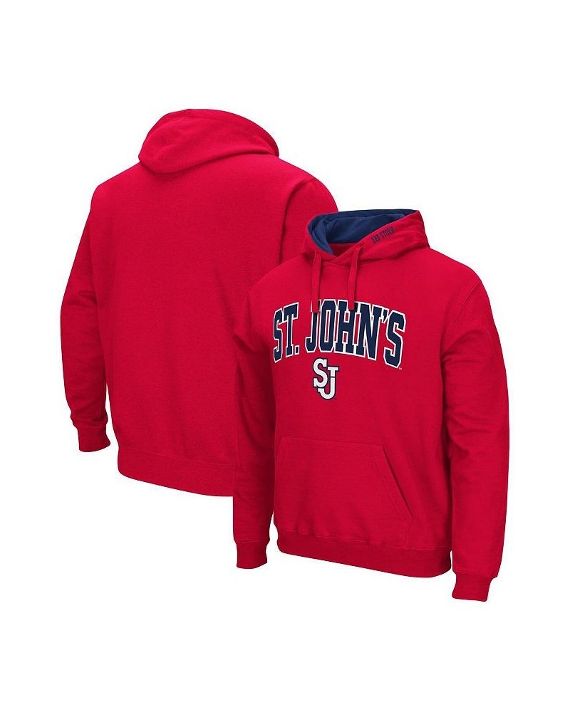 Men's Red St. Johns Red Storm Arch and Logo Pullover Hoodie $30.24 Sweatshirt