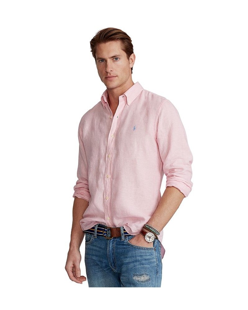 Men's Classic Fit Linen Shirt PD04 $22.02 Shirts