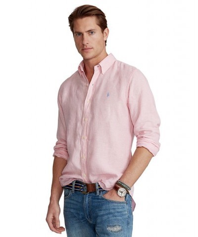 Men's Classic Fit Linen Shirt PD04 $22.02 Shirts