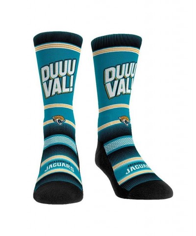 Men's and Women's Socks Jacksonville Jaguars Team Slogan Crew Socks $15.29 Socks