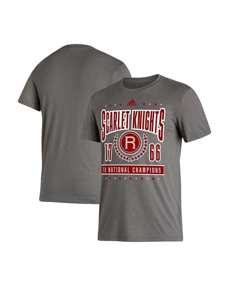 Men's Heathered Charcoal Rutgers Scarlet Knights 1X National Champions Reminisce T-shirt $16.80 T-Shirts