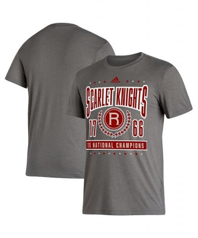 Men's Heathered Charcoal Rutgers Scarlet Knights 1X National Champions Reminisce T-shirt $16.80 T-Shirts