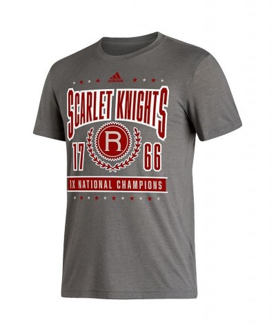 Men's Heathered Charcoal Rutgers Scarlet Knights 1X National Champions Reminisce T-shirt $16.80 T-Shirts