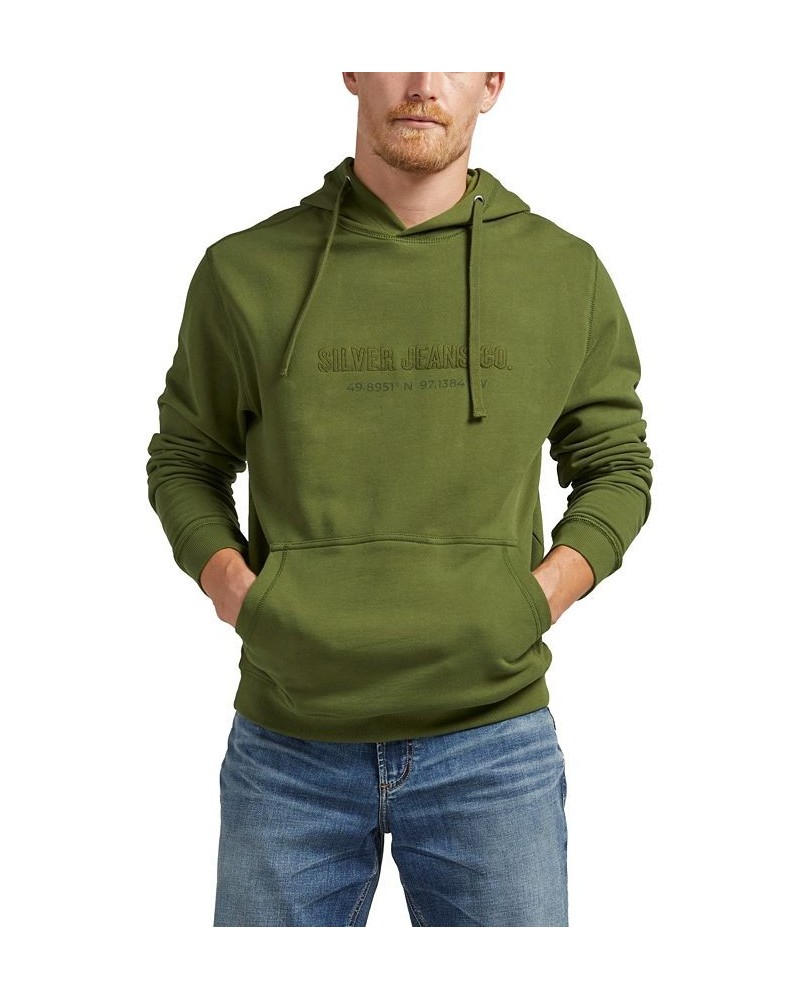 Men's Logo Hoodie Sweatshirt Green $29.58 Sweatshirt