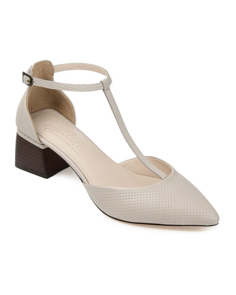 Women's Cameela T-Strap Heel White $41.60 Shoes