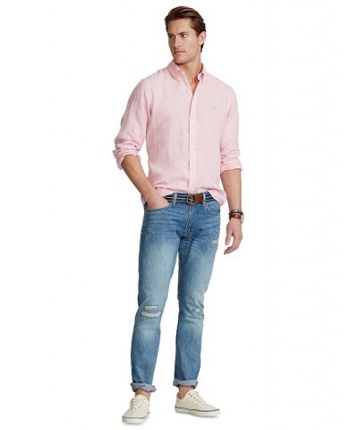 Men's Classic Fit Linen Shirt PD04 $22.02 Shirts