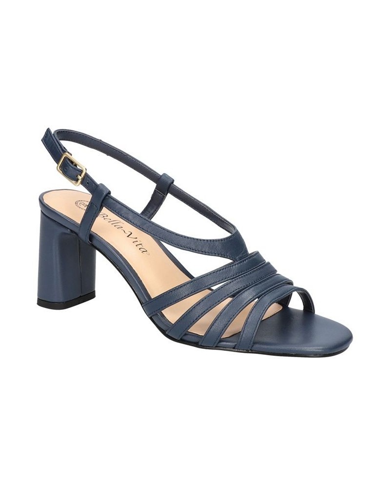 Women's Gretta Heeled Sandals Blue $51.25 Shoes