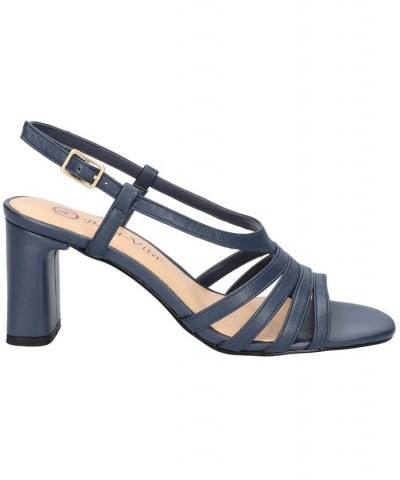 Women's Gretta Heeled Sandals Blue $51.25 Shoes