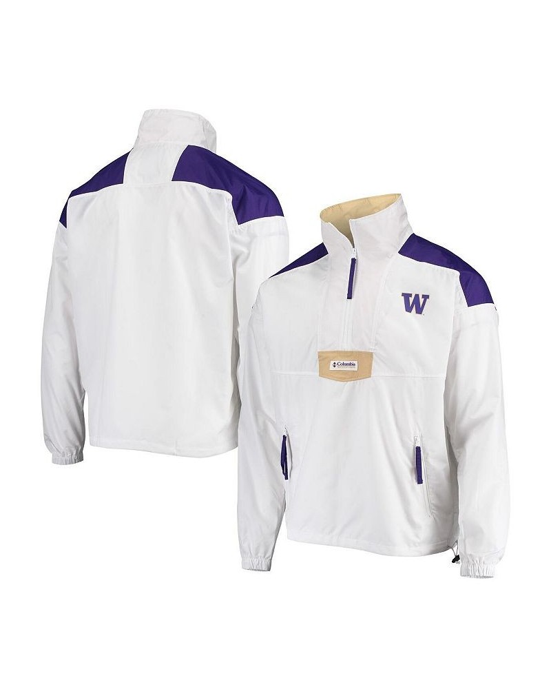 Men's White Washington Huskies Santa Ana Anorak Quarter-Zip Jacket $36.00 Jackets