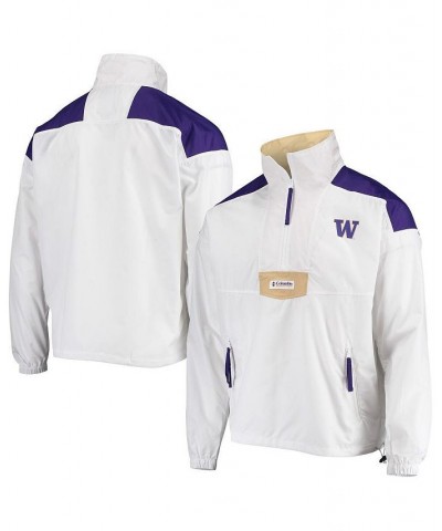 Men's White Washington Huskies Santa Ana Anorak Quarter-Zip Jacket $36.00 Jackets