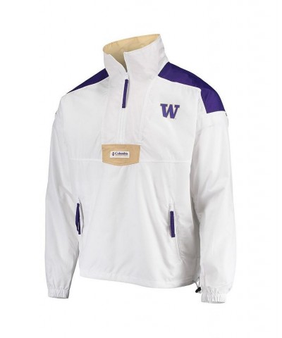 Men's White Washington Huskies Santa Ana Anorak Quarter-Zip Jacket $36.00 Jackets