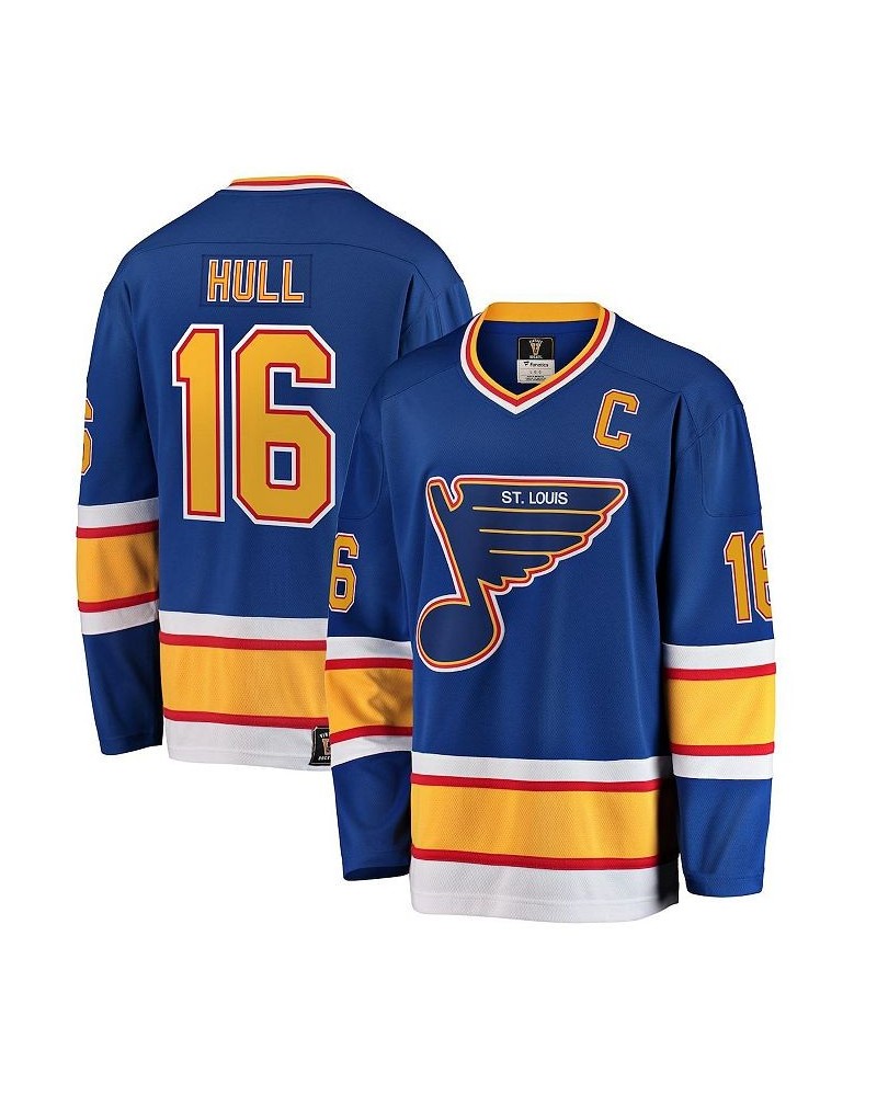 Men's Brett Hull Blue St. Louis Blues Premier Breakaway Retired Player Jersey $90.00 Jersey