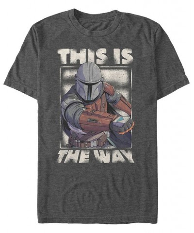 Men's Star Wars The Mandalorian This Is The Way Portrait Short Sleeve T-shirt Gray $20.29 T-Shirts