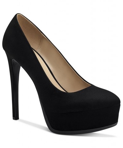 Women's Stasia Slip-On Platform Pumps Black $46.77 Shoes