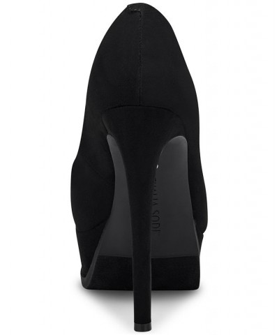 Women's Stasia Slip-On Platform Pumps Black $46.77 Shoes