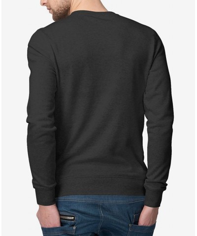 Men's Butterfly Word Art Crew Neck Sweatshirt Gray $29.99 Sweatshirt