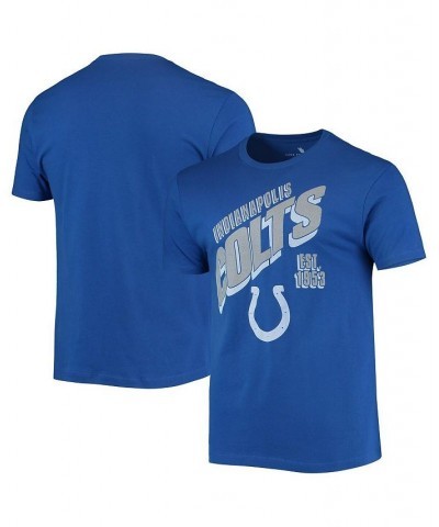 Men's Royal Indianapolis Colts Slant T-shirt $26.54 T-Shirts