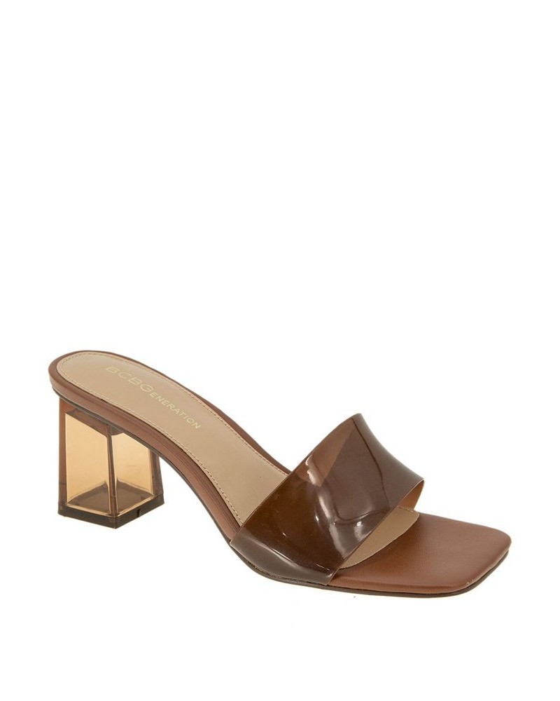 Women's Luckee Dress Sandal Brown $49.05 Shoes