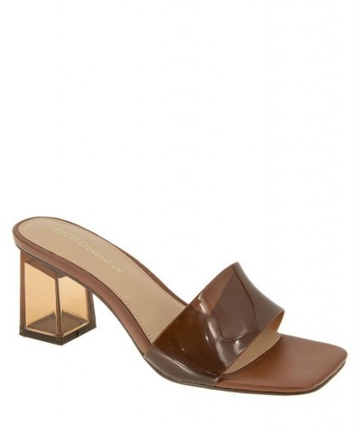 Women's Luckee Dress Sandal Brown $49.05 Shoes