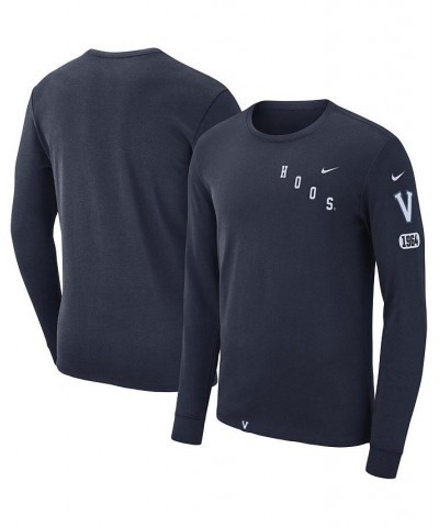 Men's Navy Virginia Cavaliers Repeat Logo 2-Hit Long Sleeve T-shirt $14.76 T-Shirts