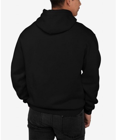 Men's Halloween Bats Word Art Hooded Sweatshirt Black $32.39 Sweatshirt