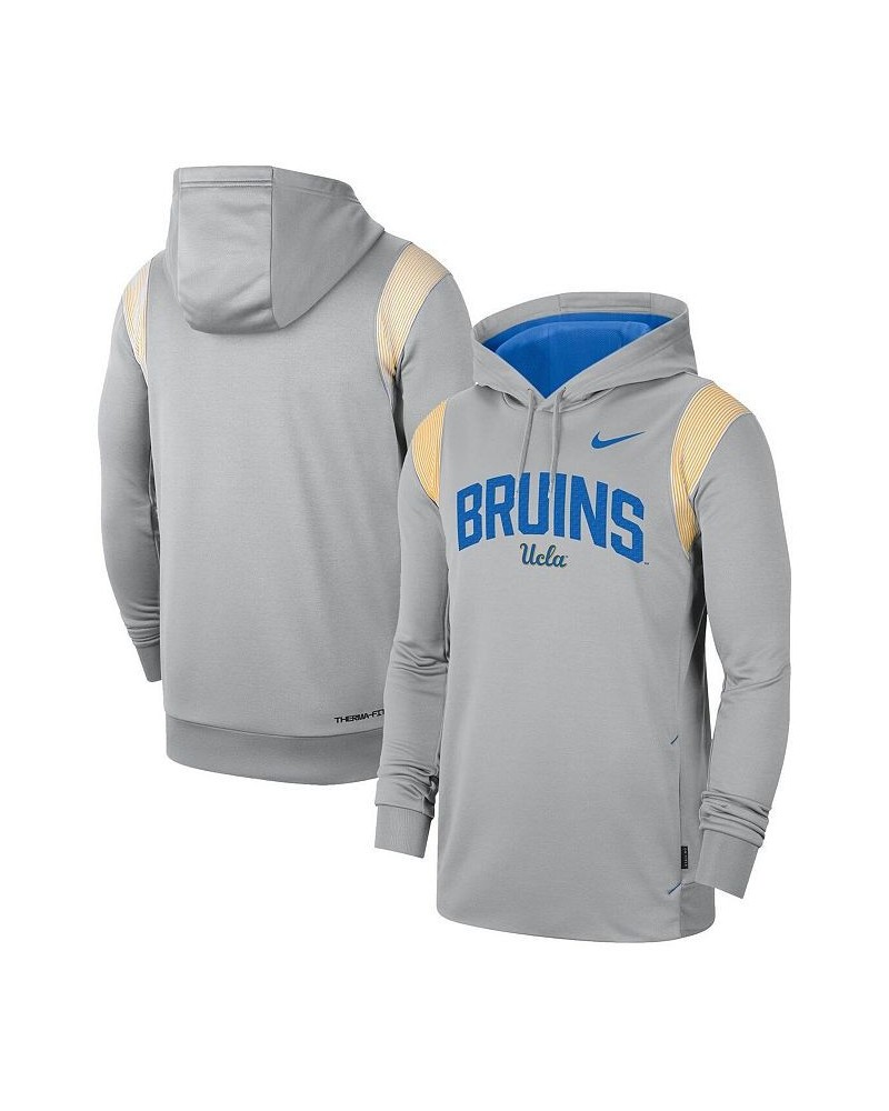 Men's Gray UCLA Bruins 2022 Game Day Sideline Performance Pullover Hoodie $47.50 Sweatshirt