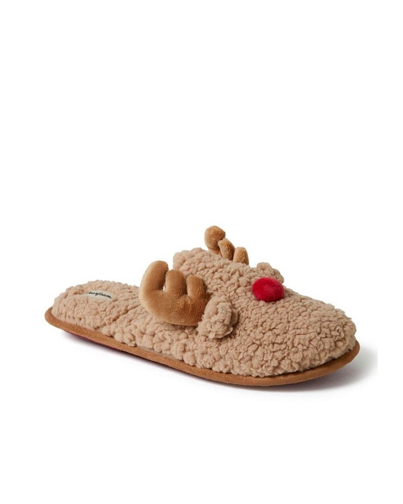 Men's Reindeer Scuff Slippers Tan/Beige $22.36 Shoes