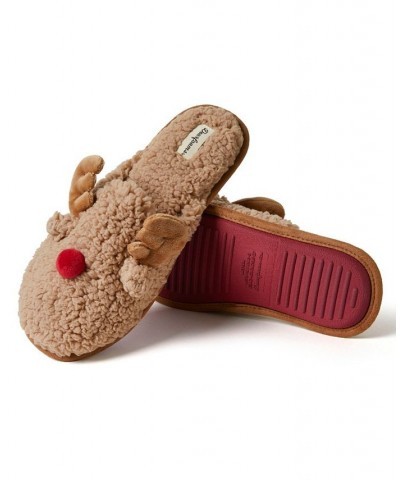 Men's Reindeer Scuff Slippers Tan/Beige $22.36 Shoes