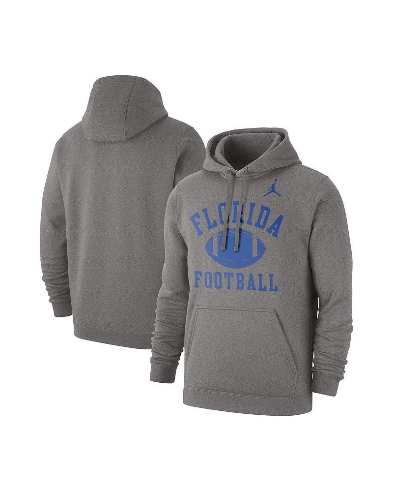 Men's Brand Heathered Gray Florida Gators Football Club Pullover Hoodie $34.21 Sweatshirt