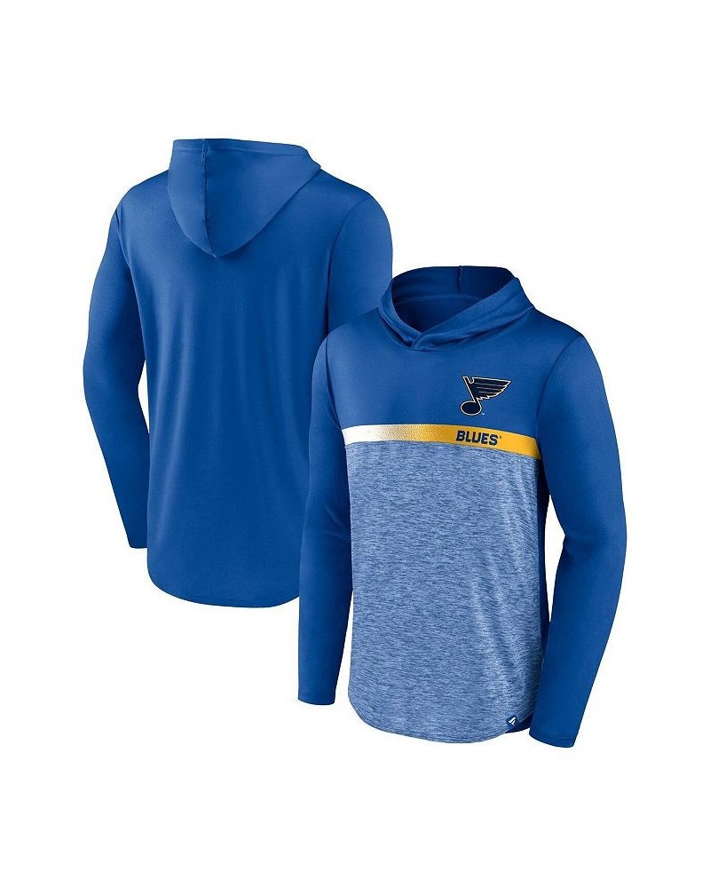 Men's Branded Blue St. Louis Blues Podium Defender Pullover Hoodie $35.09 Sweatshirt